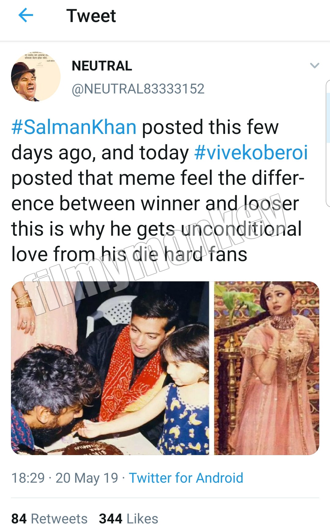 After Vivek Oberoi's tweet, fans find cropped 'Aishwarya Rai Bachchan' in Salman Khan's tweet & praise Bhaijaan for it!