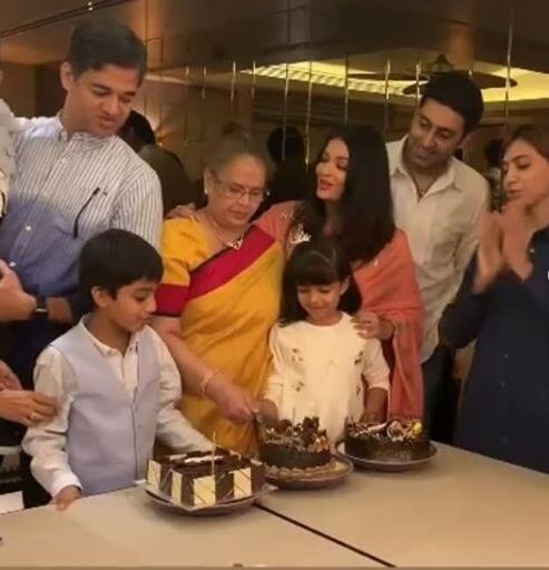 PICS & VIDEOS: Aishwarya Rai celebrates and mother's birthday and bhaiya-bhabhi's anniversary with hubby Abhishek Bachchan & daughter Aaradhya!