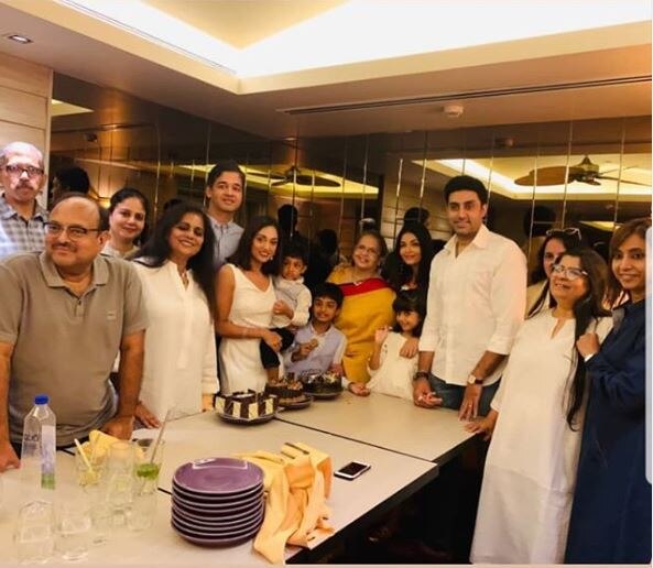 PICS & VIDEOS: Aishwarya Rai celebrates and mother's birthday and bhaiya-bhabhi's anniversary with hubby Abhishek Bachchan & daughter Aaradhya!