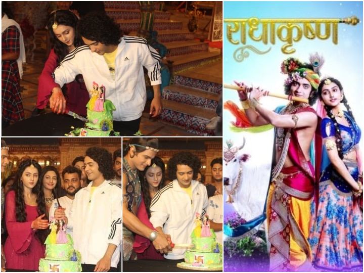 RadhaKrishn 200 episodes celebration: Sumedh Mudgalkar & Mallika Singh cut cake with cast & crew on set IN PICS: TV's Radha & Krishna celebrate with cast & crew on sets as 'RadhaKrishn' completes 200 episodes!