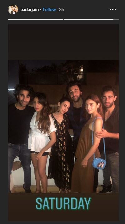 Alia Bhatt enjoys Friday night with boyfriend Ranbir Kapoor and his cousins Karisma Kapoor, Aadar & Armaan Jain!