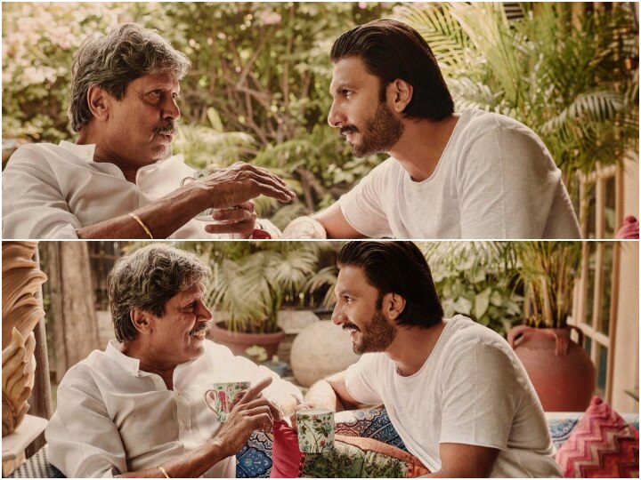 PICS- Ranveer Singh takes notes from Kapil Dev for Kabir Khan's '83' PICS: Ranveer Singh takes notes from Kapil Dev for Kabir Khan's '83'