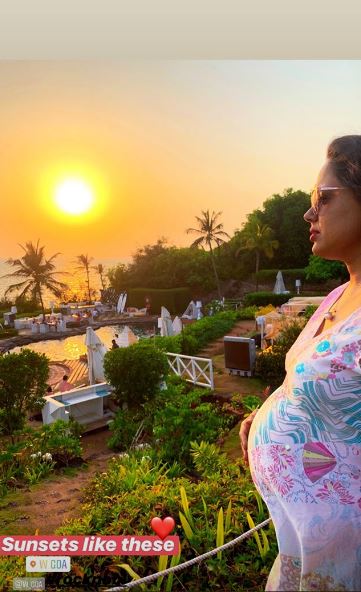 PICS: Pregnant Sameera Reddy flaunts baby bump as she chills in Goa with her family!