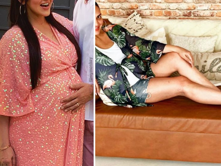 Pregnant Esha Deol flaunts baby bump lying on a couch like a Boss, reveals she is in her 3rd trimester Pregnant Esha Deol flaunts baby bump lying on a couch like a Boss, reveals she is in her 3rd trimester
