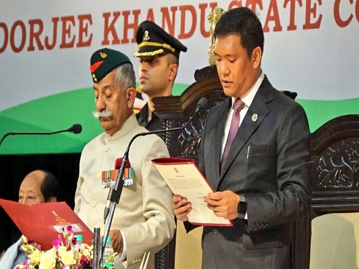 Pema Khandu takes oath as 10th chief minister of Arunachal Pradesh Pema Khandu takes oath as 10th Chief Minister of Arunachal Pradesh