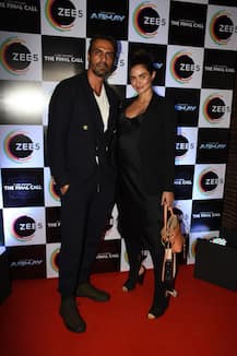 PHOTOS: Arjun Rampal’s PREGNANT girlfriend Gabriella Demetriades looks super-hot as she flaunts BABY BUMP in an all-black outfit!