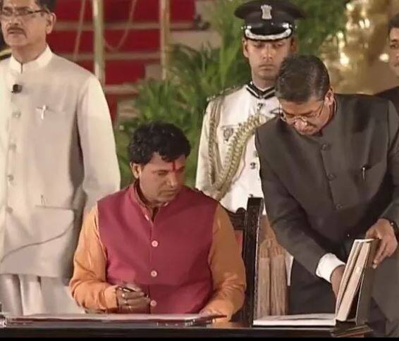 Kailash Chowdhary, who defeated former Union minister Jaswant Singh's son Manvendra Singh in Barmer, was also sworn in as a minister.