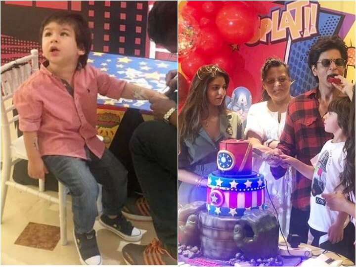 Taimur Ali Khan getting a tattoo at Shah Rukh Khan's son AbRam's birthday bash will make you go AWWW!  This PIC of Taimur Ali Khan getting a tattoo at Shah Rukh Khan's son AbRam's birthday bash will make you go AWWW!