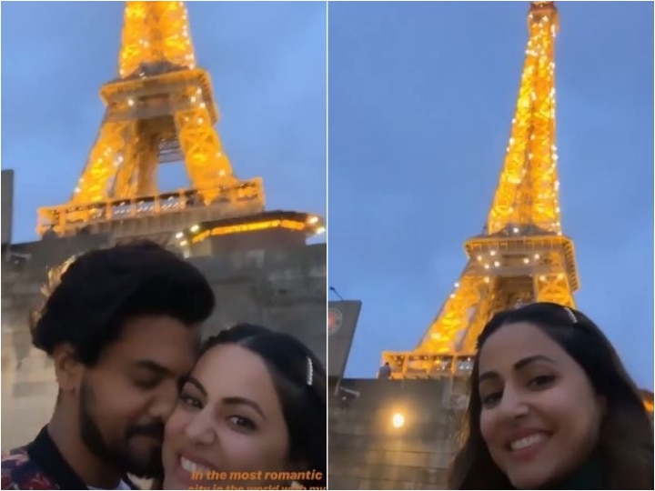 TV actress Hina Khan get romantic with boyfriend Rocky Jaiswal in Paris! PICS & VIDEOS: Hina Khan spends a romantic evening in Paris with boyfriend Rocky Jaiswal!