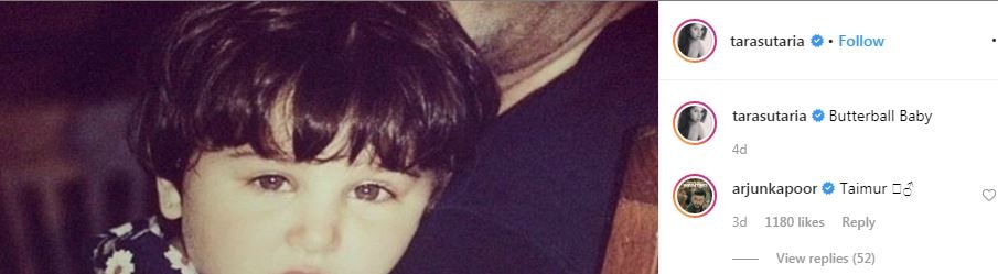 PIC! 'SOTY 2' actress Tara Sutaria's childhood photo reminds Arjun Kapoor of Taimur Ali Khan