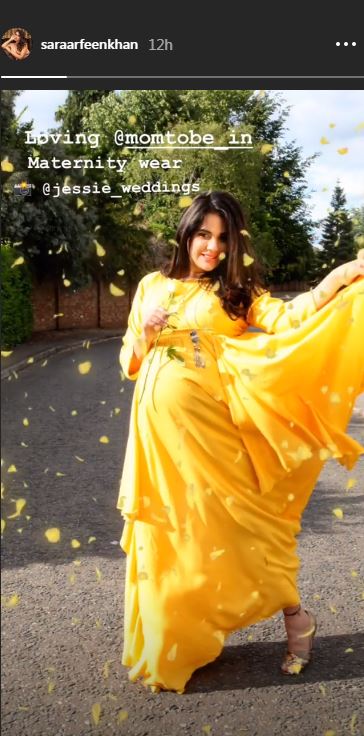 PICS: Pregnant 'Jamai Raja' actress Sara Arfeen Khan glows in yellow as she flaunts her huge baby bump!