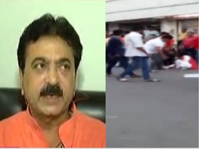 SHOCKING VIDEO ! BJP MLA Balram Thawani caught on camera kicking woman; says it was self-defence SHOCKING VIDEO ! BJP MLA Balram Thawani caught on camera kicking woman; says it was self-defence