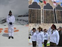 IN PICS: Defence Minister Rajnath Singh reaches Siachen, pays tribute to martyrs