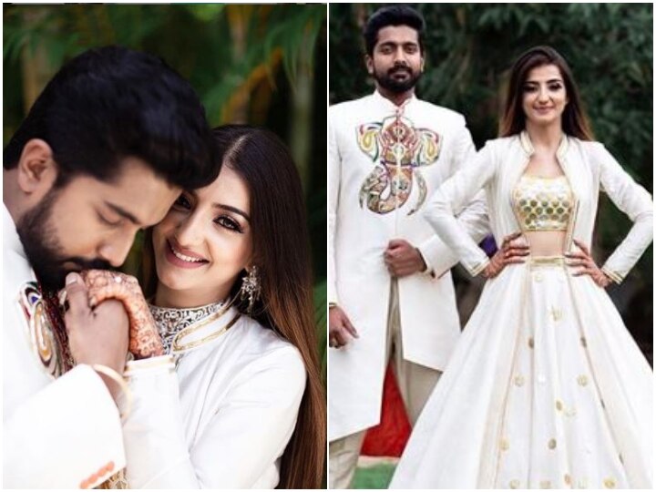 Saath Nibhana Saathiya actress Lovey Sasan Bangalore Wedding Reception Pictures PICS: ‘Saath Nibhana Saathiya’ actress Lovey Sasan & hubby Koushik Krishnamurthy look ETHEREAL at their wedding reception