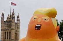 PICTURES: Angry \'Trump Baby\' Balloon In Nappy Takes To Sky Outside UK Parliament