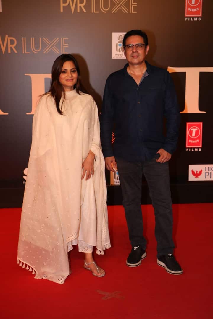 Salman Khan’s sister Alvira Khan and her husband Atul Agnihotri also attended the film’s premiere. Alvira and Atul are also the producers of ‘Bharat’. (Source- Manav Manglani)