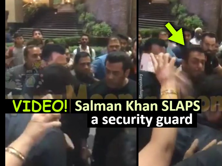 VIDEO Inside: Salman Khan slaps a security guard who mistreats his little fan at 'Bharat' screening Salman Khan slaps a security guard who allegedly roughed up his kid fan at 'Bharat' screening! Video INSIDE!