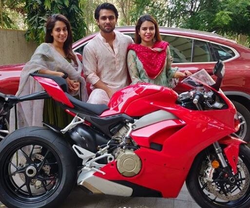 PICS: TV actor Shoaib Ibrahim buys a luxury bike on Eid, celebrates with family!