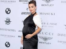 IN PICS:Pregnant Amy Jackson flaunts her baby bump in a satin gown as she attends charity gala!