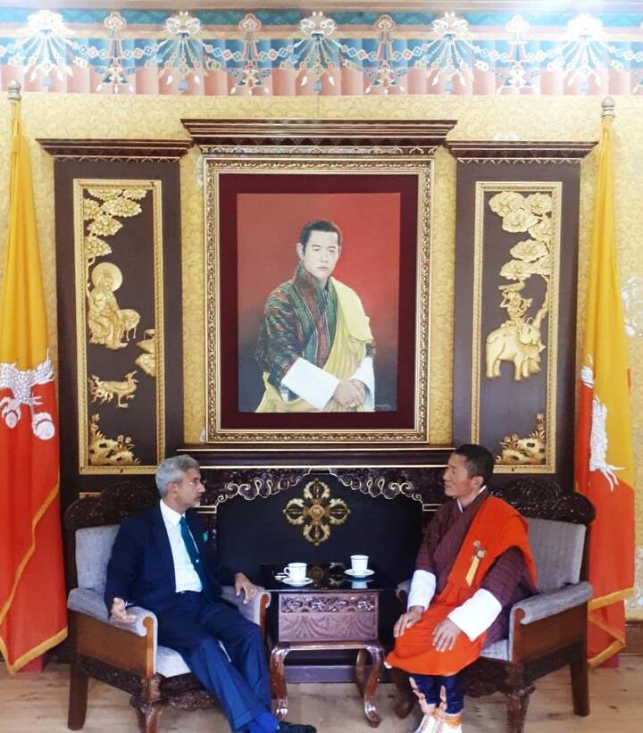NEW DELHI: External Affairs Minister Dr S. Jaishankar called on Prime Minister of Bhutan Dr. Lotay Tshering on Friday. IMAGE: DrSJaishankar