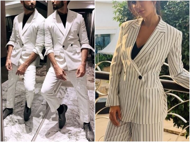 Katrina Kaif and Shahid Kapoor wear the exact same Pantsuit on same day!  Fashion Face-off: Katrina Kaif or Shahid Kapoor, wear the exact same Pantsuit, who pulled it off better?