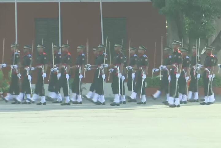 Lieutenant General Cherish Mathson, General Officer Commanding-in-Chief, South Western Command, took the salute as a reviewing officer parade. (ANI)