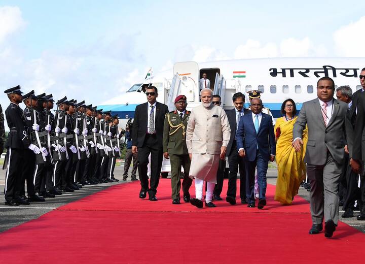 Male: Narendra Modi arrived in the Maldives on Saturday on his first foreign visit after re-election as Prime Minister, reflecting the importance India attaches to its 'Neighbourhood First' policy.