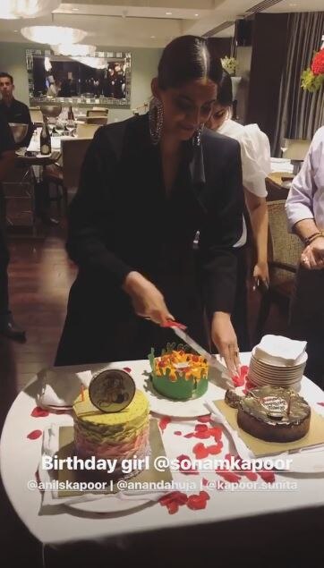 PICS-VIDEOS: Sonam Kapoor celebrates 34th birthday with her hubby Anand Ahuja, family and friends!