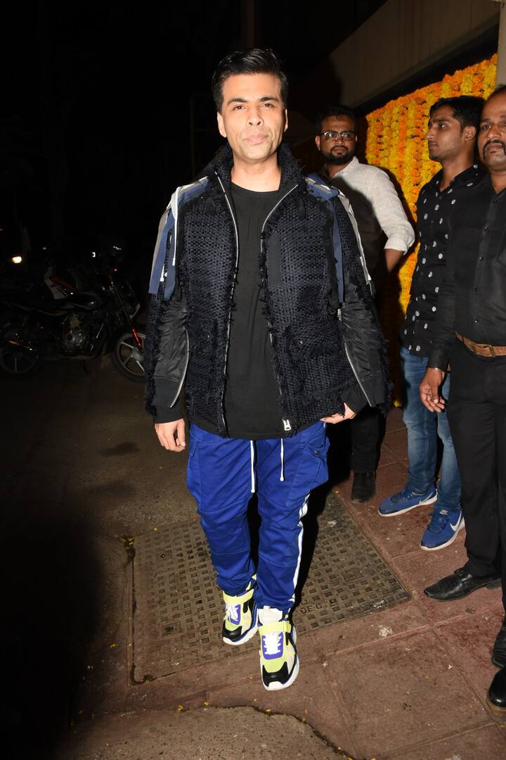 Ekta Kapoor's buddy & Dharma Productions' head-honcho Karan Johar posing for paparazzi at the birthday bash. (Photo: Manav Manglani)