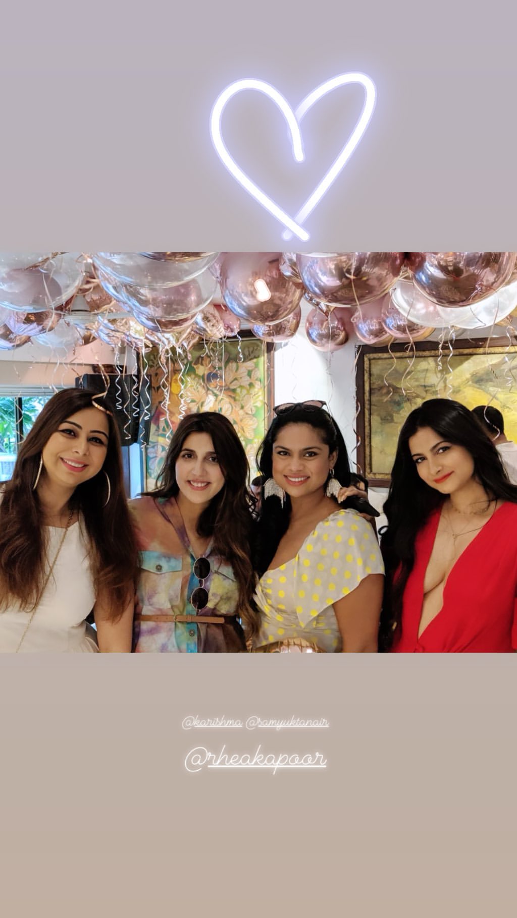 Rhea Kapoor turns hot and bold at sister Sonam Kapoor's birthday, dons a red gown with plunging neckline!