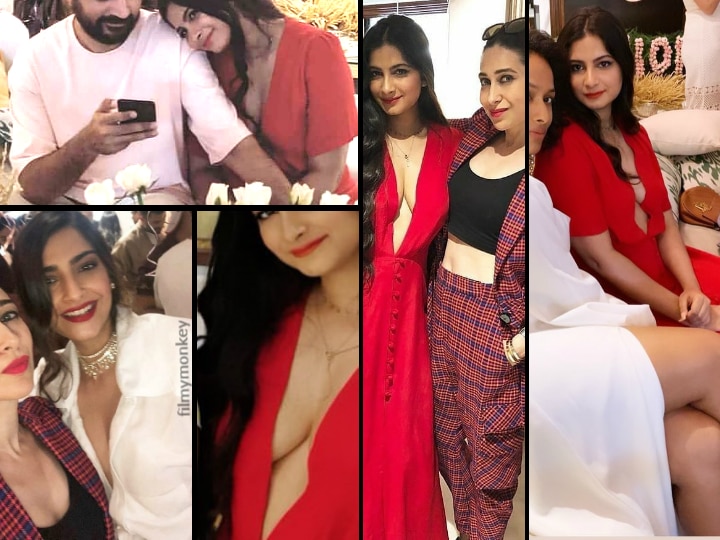 Rhea Kapoor went bold on sister Sonam Kapoor's birthday, dons a red gown with a plunging neckline! Rhea Kapoor turns hot and bold at sister Sonam Kapoor's birthday, dons a red gown with plunging neckline!