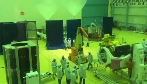 According to ISRO, Chandrayaan-2 is the second lunar mission and has three modules Orbiter, Lander (Vikram) and Rover (Pragyan). The Orbiter and Lander modules would be interfaced mechanically and stacked together as an integrated module and accommodated inside the launch vehicle -- GSLV-MkIII.