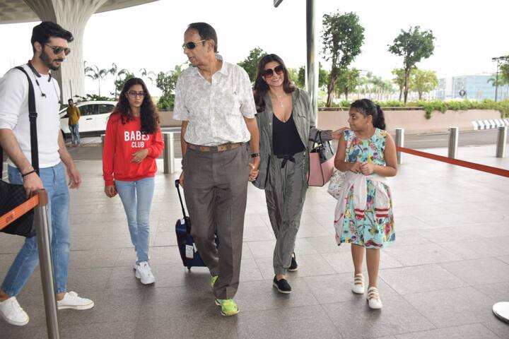 Also joining them was Sushmita Sen's boyfriend Rohman Shawl 