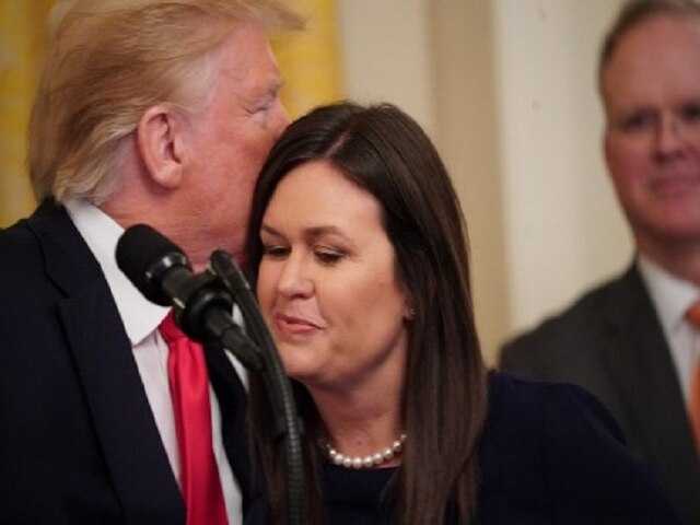 Donald Trump announces surprise resignation of White House press secretary Sarah Sanders Donald Trump announces surprise resignation of White House press secretary Sarah Sanders