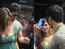 Tiger Shroff protects Disha Patani from fans while leaving eatery