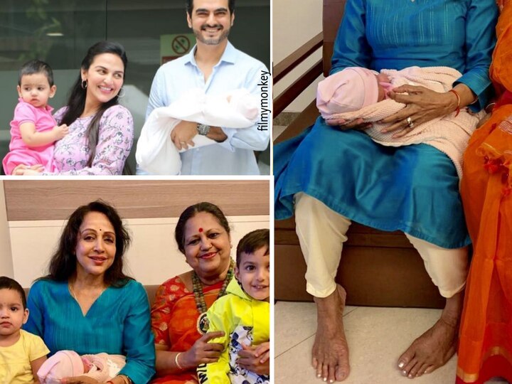 UNSEEN PICS: Esha Deol's newborn daughter Miraya Takhtani in grand mother Hema Malini's arms! UNSEEN PICS: Esha Deol's newborn daughter Miraya Takhtani in grand mom Hema Malini's arms!