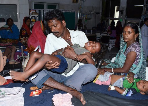 On Sunday, Union Health Minister Harsh Vardhan visited SKMCH to review the situation. /AFP IMAGE