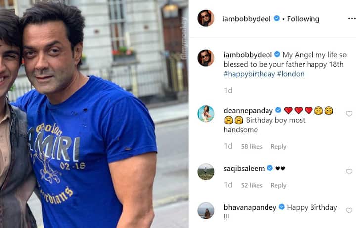 He wrote in caption-