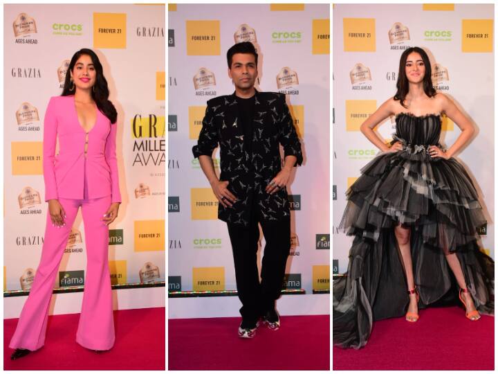 The 1st edition of 'Grazia Millennial Awards 2019' are currently going in Mumbai tonight (19th June). Many known names from entertainment industry attended the awards night making it a star-studded affair. Take a look at the red carpet pictures below...