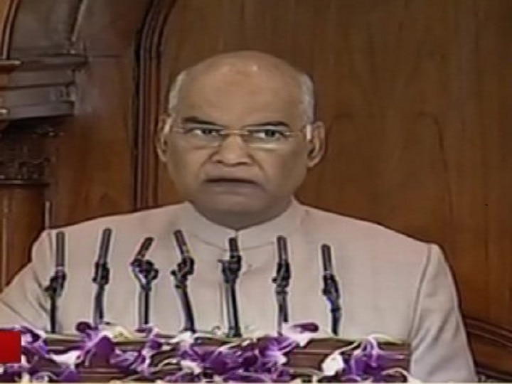 President Ram Nath Kovind to share PM Modi's idea of 'New India' during his address to MPs at 11am today President Ram Nath Kovind addresses joint session of parliament; Lauds Modi government