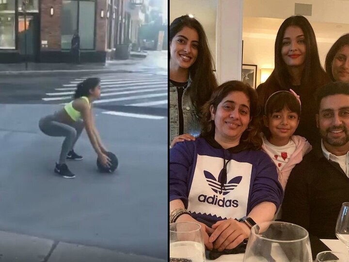 Navya Nanda poses with cousin sister Aaradhya Bachchan & Abhishek-Aishwarya in a new family pic! Navya Nanda poses for a family pic with Abhishek-Aishwarya & Aaradhya as they visit her in New York