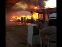 PICTURES: Major Fire Breaks Out Near Delhi\'s Kalindi Kunj Metro Station