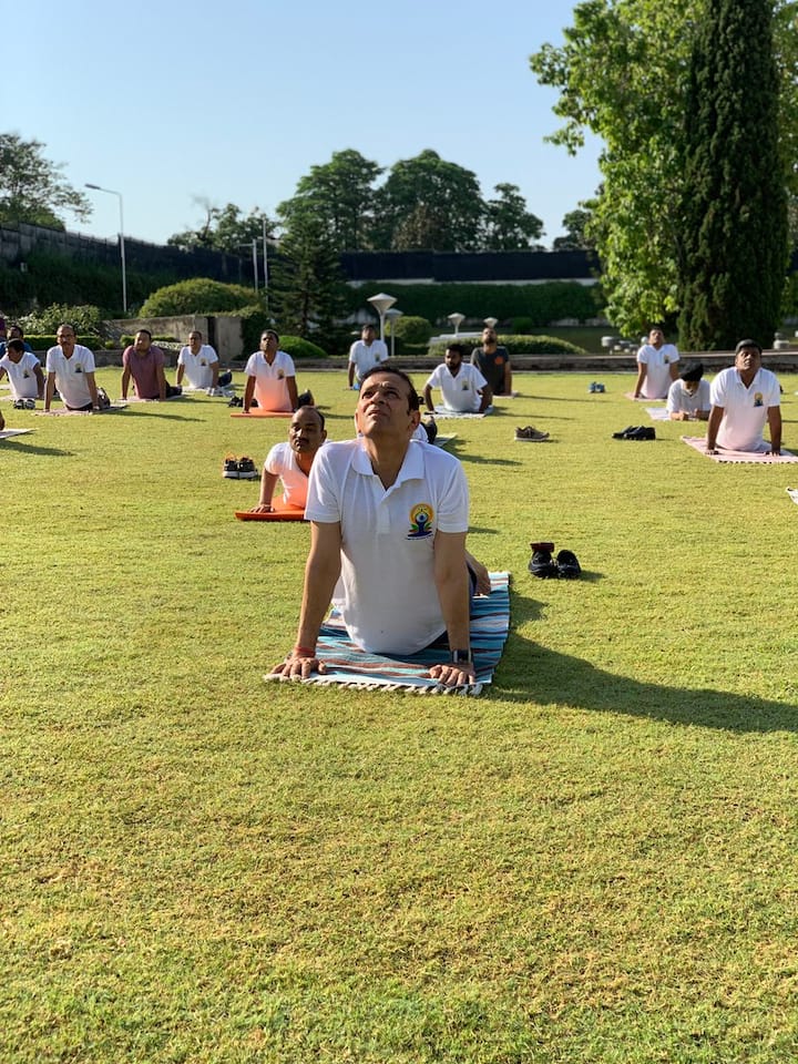 International Yoga Day was also celebrated at the High Commission of India in Pakistan capital Islamabad. (PIC/@IndiainPakistan - Twitter)