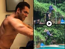 Salman Khan back flips into the pool in a new video he shared & it\'s blowing minds away!
