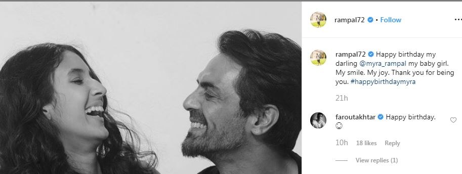 Arjun Rampal wishes daughter Myra Rampal on birthday with a HEARTFELT post, see PIC!