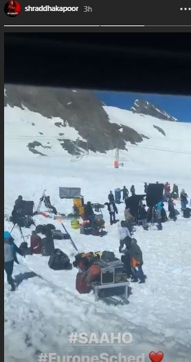 PICS: Shraddha Kapoor enjoys 'Saaho' shoot in snow-clad mountains