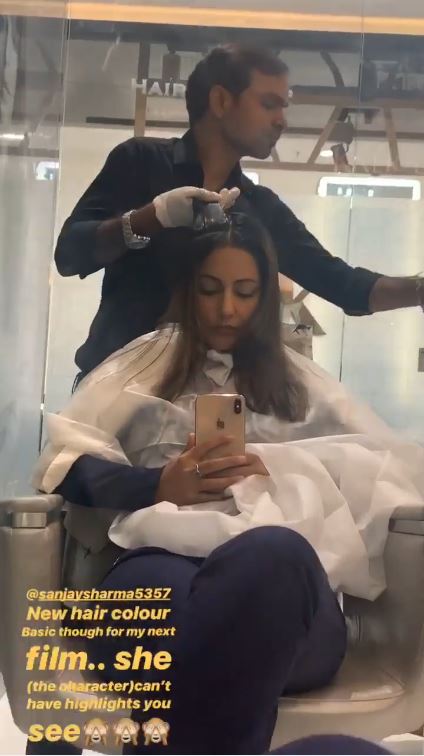 Hina Khan gears up for her next film shoot, gets hair colored and shared her new look!