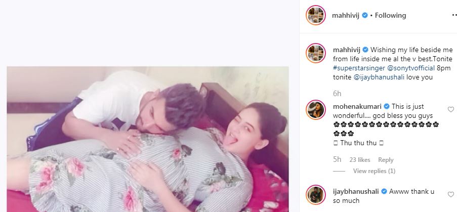 Pregnant Mahhi Vij Shares PIC Flaunting Her Baby Bump As She Wishes Hubby Jay Bhanushali For His New Show