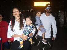 PICS: Shahid Kapoor & wife Mira Rajput Snapped With Kids Misha & Zain At Mumbai Airport!