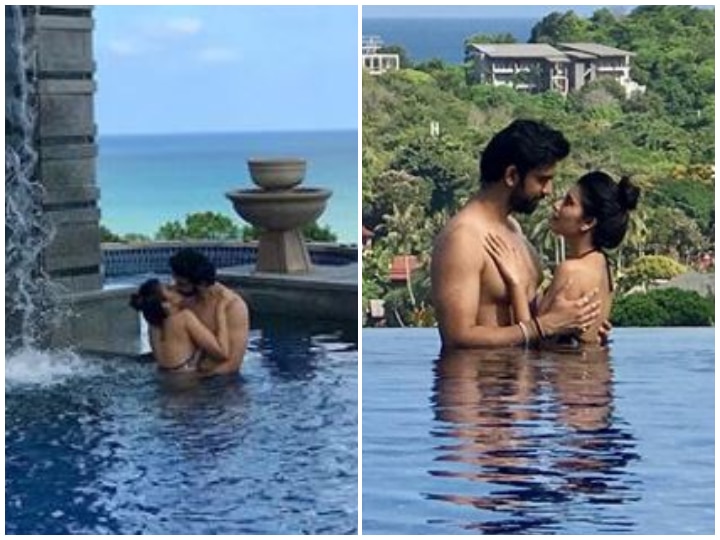 Newly-married Charu Asopa & Rajeev Sen get romantic & lock lips in a pool during their pre honeymoon trip! See Pics! PICS: Newlyweds Charu Asopa-Rajeev Sen Get Romantic & Lock Lips In A Pool During Their Pre Honeymoon Trip!